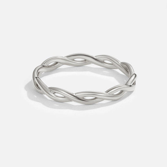 Infinity 18K Silver Twisted Ring