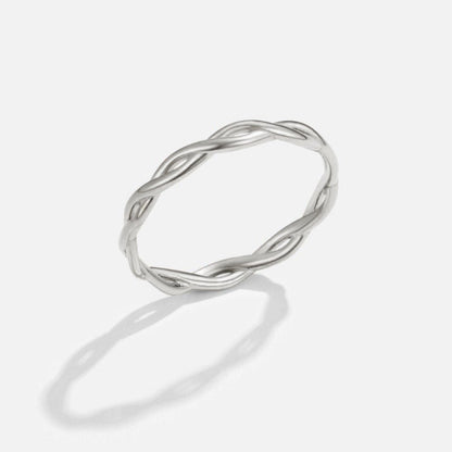 Infinity 18K Silver Twisted Ring