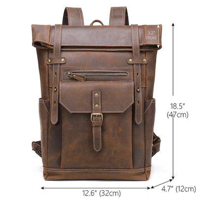 Larry - Men’s Retro Leather Rucksack | Last day 80% off!