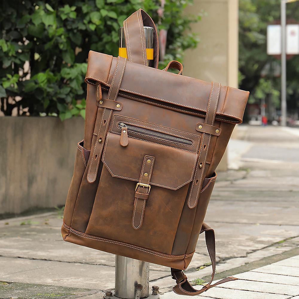 Larry - Men’s Retro Leather Rucksack | Last day 80% off!