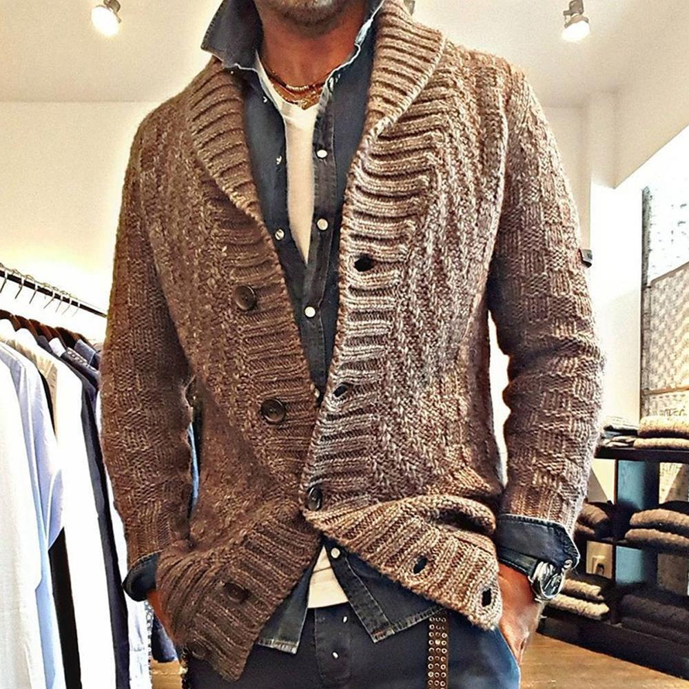 Men's Vintage Lapel Knit Cardigan Jacket| Last day 80% off!
