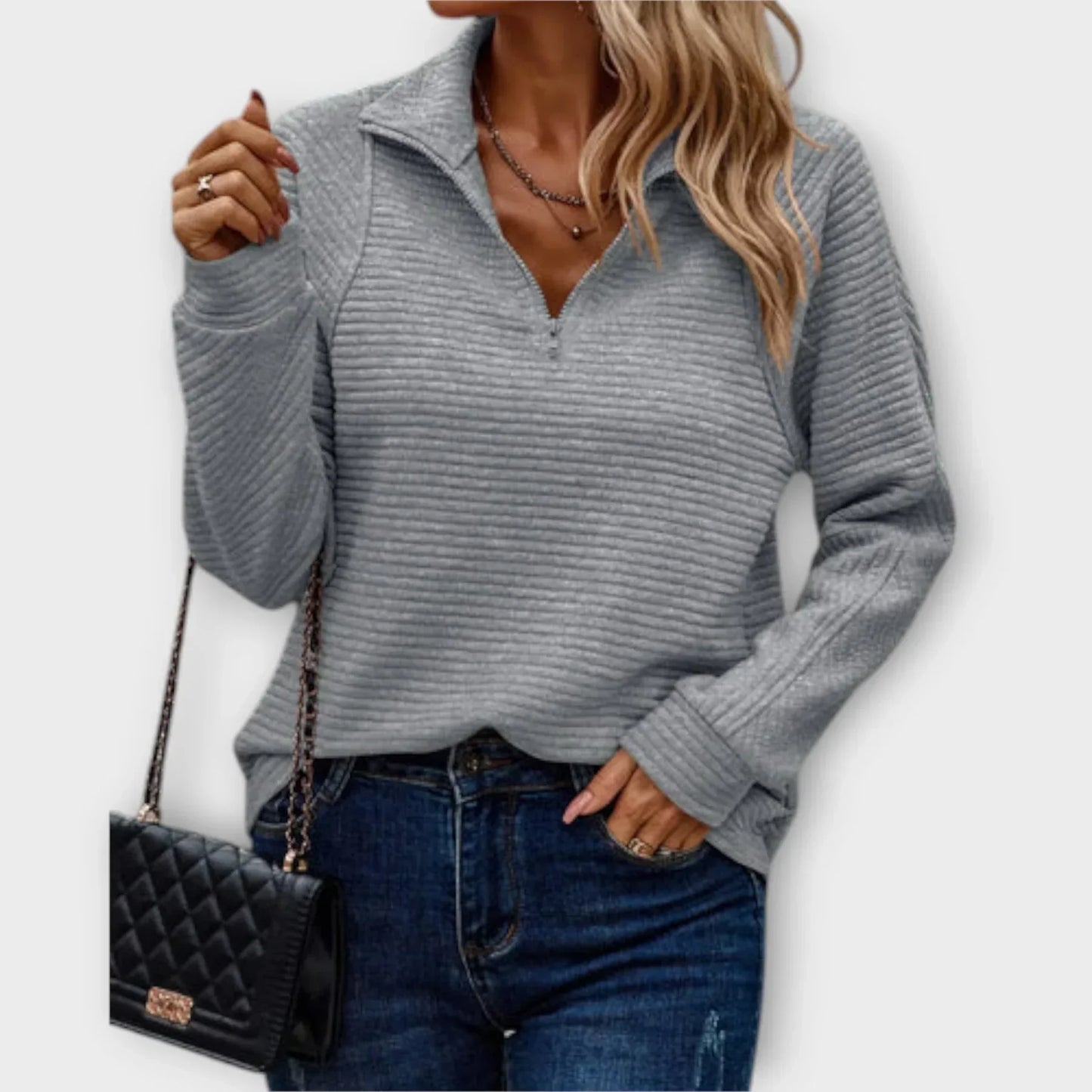 Olivia | Half-Zip Pullover | Last Day 80% Off!