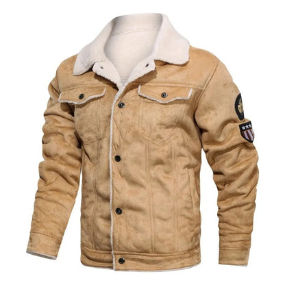 Elegant Warm Fleece Leather Jacket | Last Day 80% Off!