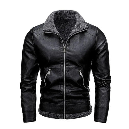 Elegant Fleece Leather Jacket | Last Day 80% Off!