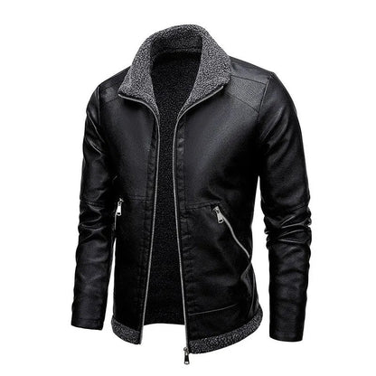 Elegant Fleece Leather Jacket | Last Day 80% Off!