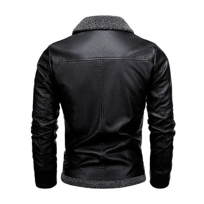 Elegant Fleece Leather Jacket | Last Day 80% Off!