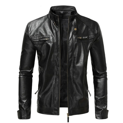 Elegant Men's Leather Jacket | Last Day 80% Off!