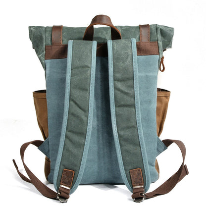 Waxed Canvas Rucksack with Flap | MARSEILLE | Last Day 80% Off!