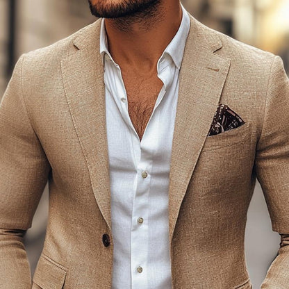 Men's Fashion Notch Lapel Two Buttons Casual Blazer Last Day 80% Off!