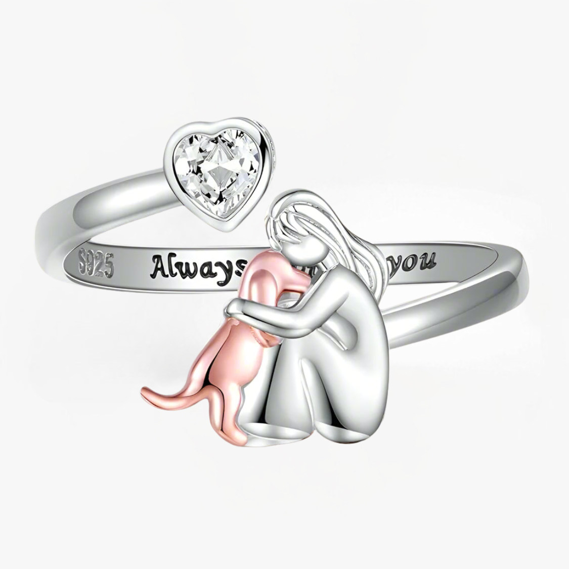 Olivia & Ivy | Dog Embrace Ring (Rose) | Last Day 80% Off!
