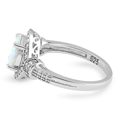 Sterling Silver White Lab-Opal CZ Ring | Last day 80% off!
