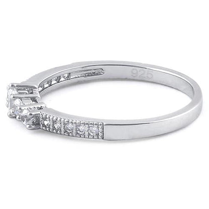 Sterling Silver Emerald Cut CZ Ring | Last day 80% off!