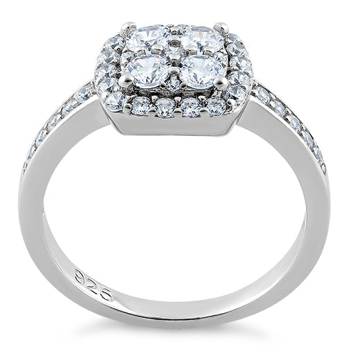 Sterling Silver Halo CZ Ring | Last day 80% off!