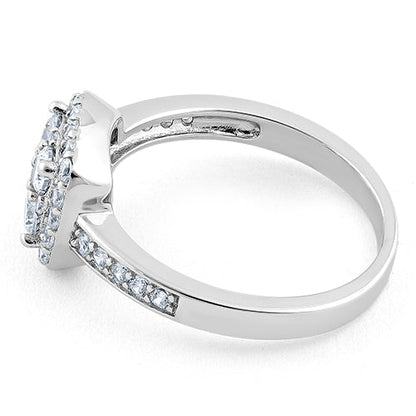 Sterling Silver Halo CZ Ring | Last day 80% off!