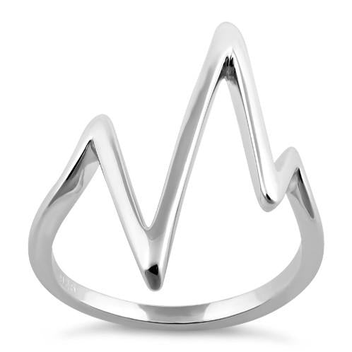 Sterling Silver Heartbeat Ring | Last day 80% off!
