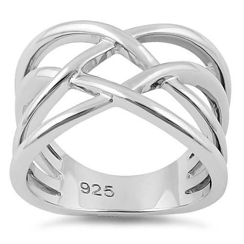 Sterling Silver Interwoven Ring | Last day 80% off!