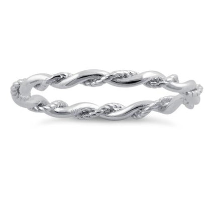 Sterling Silver Twist Ring | Last day 80% off!