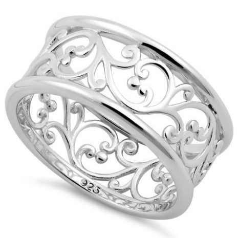Sterling Silver Vines Band Ring | Last day 80% off!