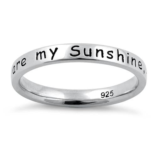 Sterling Silver "You Are My Sunshine, My Only Sunshine" Ring | Last day 80% off!
