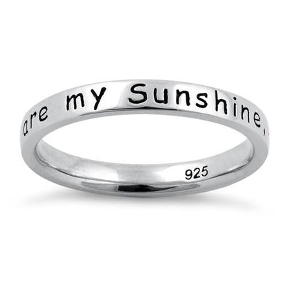 Sterling Silver "You Are My Sunshine, My Only Sunshine" Ring | Last day 80% off!