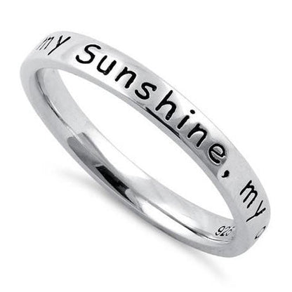 Sterling Silver "You Are My Sunshine, My Only Sunshine" Ring | Last day 80% off!