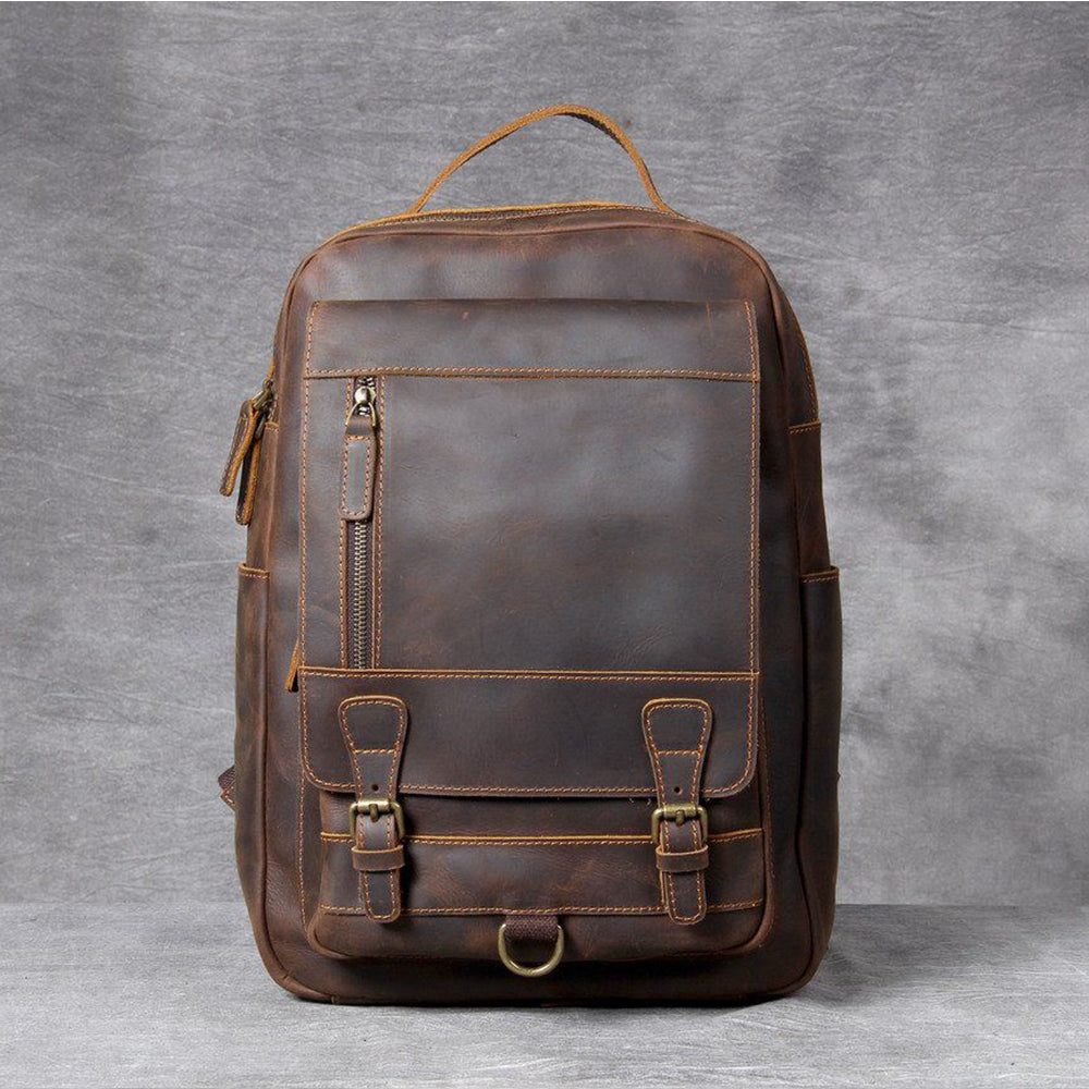 Jason - Premium Tan Leather Backpack