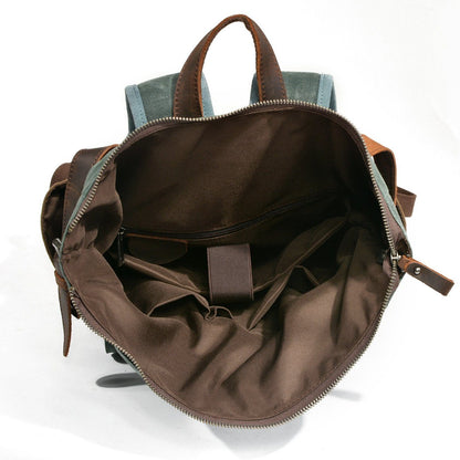 Waxed Canvas Rucksack with Flap | MARSEILLE | Last Day 80% Off!