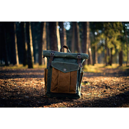 Waxed Canvas Rucksack with Flap | MARSEILLE | Last Day 80% Off!