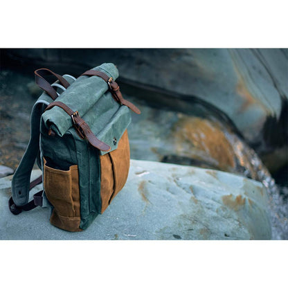 Waxed Canvas Rucksack with Flap | MARSEILLE | Last Day 80% Off!