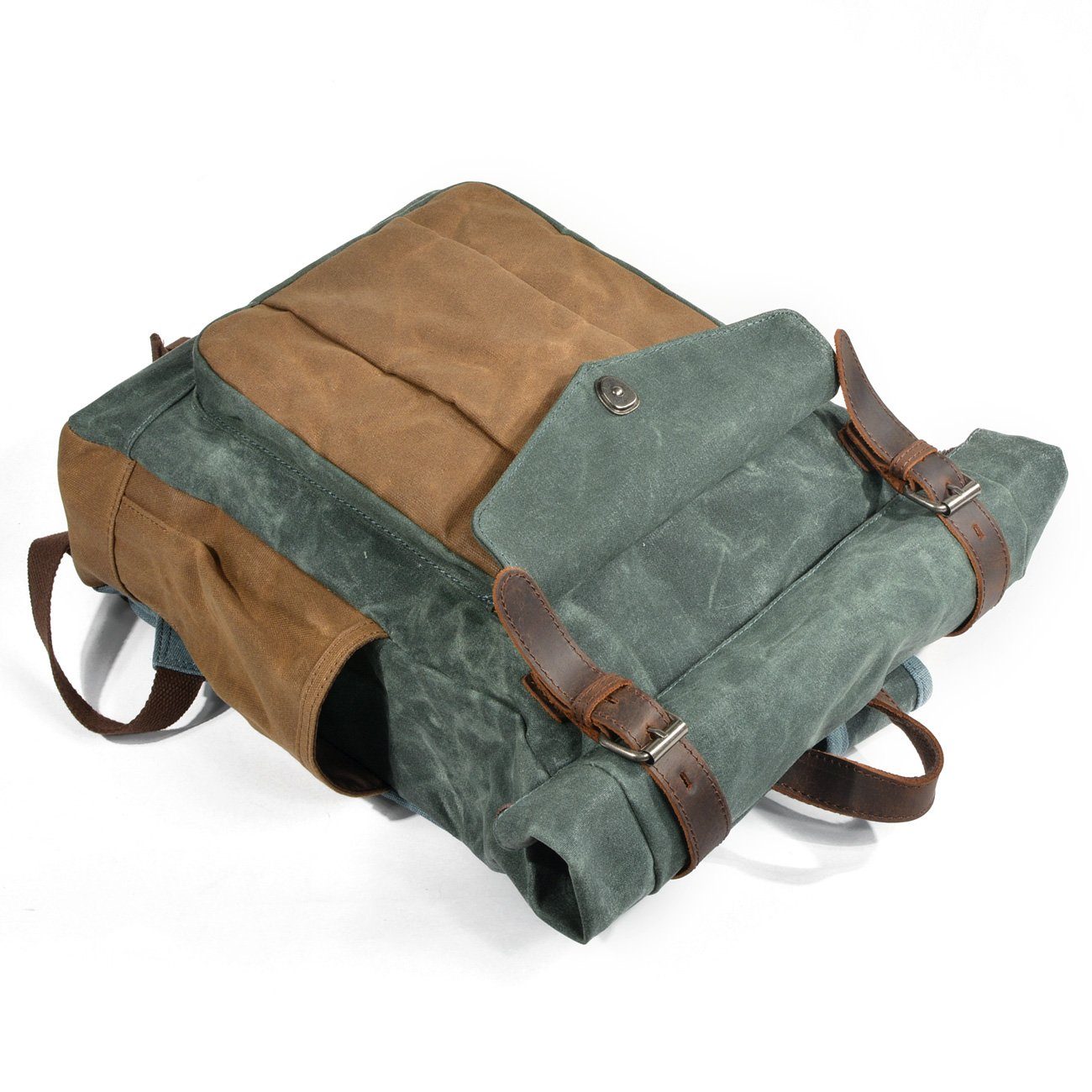 Waxed Canvas Rucksack with Flap | MARSEILLE | Last Day 80% Off!